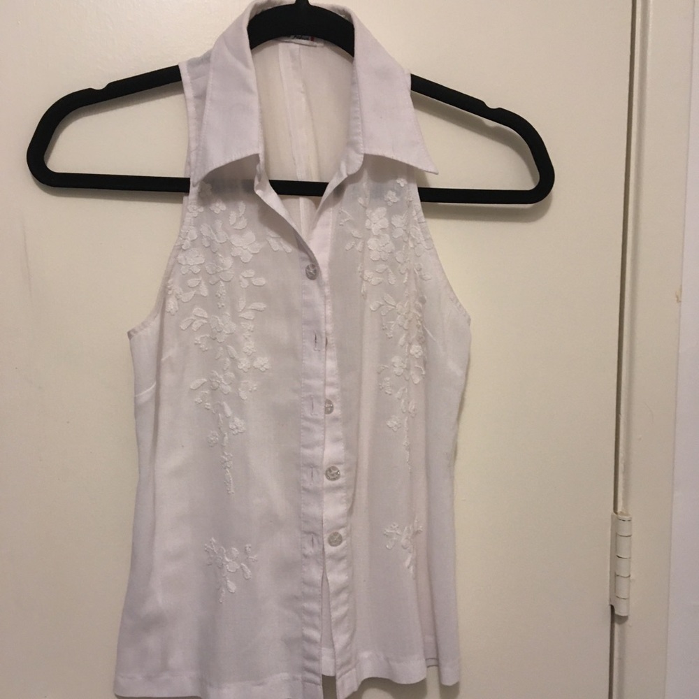 White dress tank top